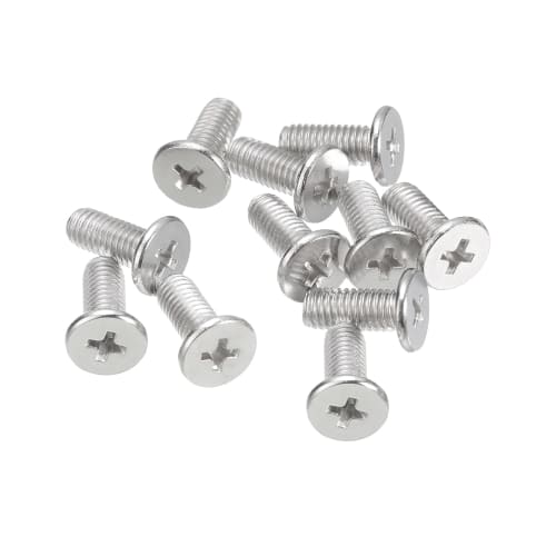 uxcell Flat Round Head Screws, 304 Stainless Steel, Phillips Drive Machine Screws, Hardware Fasteners for Furniture Connections, M5-0.8 x 12mm, 20 Pie
