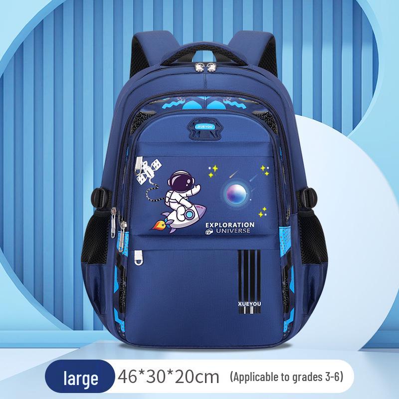 Astronaut School Backpack for Boys, Grades 1-6 - Large Capacity, Lightweight, Spine Protection
