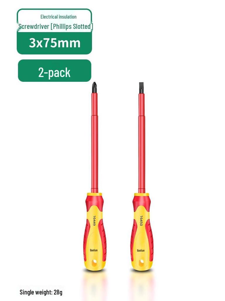 Superhartes magnetisches isoliertes Schraubendreher-Set: Phillips, Schlitz, Torx - Ideal für Elektriker