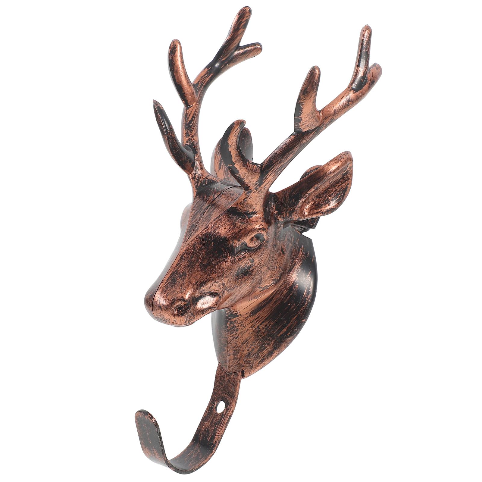 

1pc Wall Mount Deer Hooks Multi Purpose Hangers Reindeer Antlers Decorative Coat Towel Hook For Room Bathroom Bedroom 17.00X7.50X7.10CM