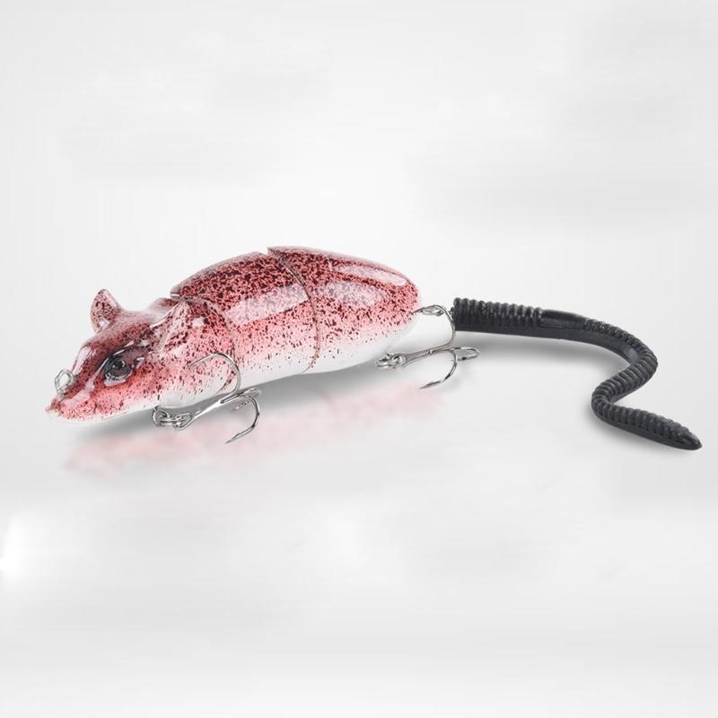 Fishing Baits Wobbler Muti-Section Jointed Mouse Shape Baits Trebles Hook Hard Crankbait Sink Tackle Swim Hard Baits