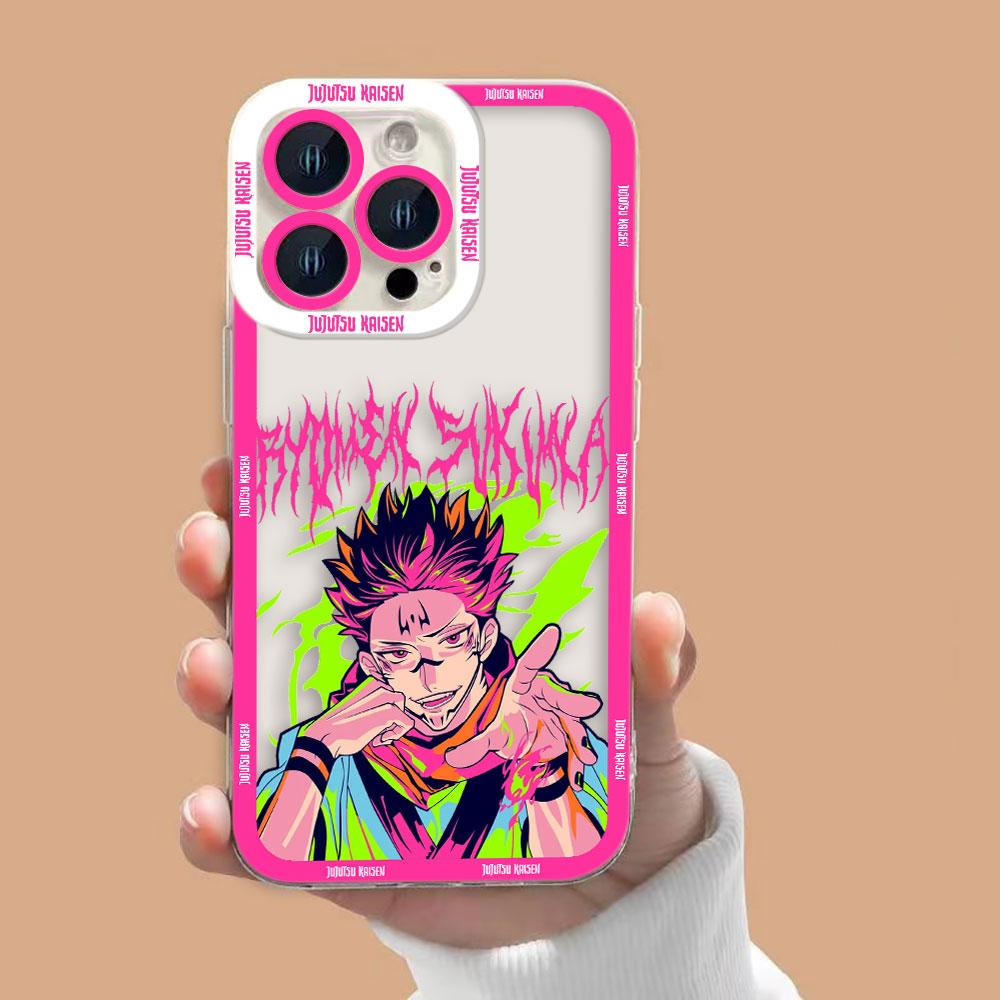 Sukuna Gojo J-Jujutsu Kaisen Clear Phone Case For Samsung Galaxy S26 S25 S24 S23 S22 S21 S20 FE PLUS ULTRA EDGE TPU Case Shell