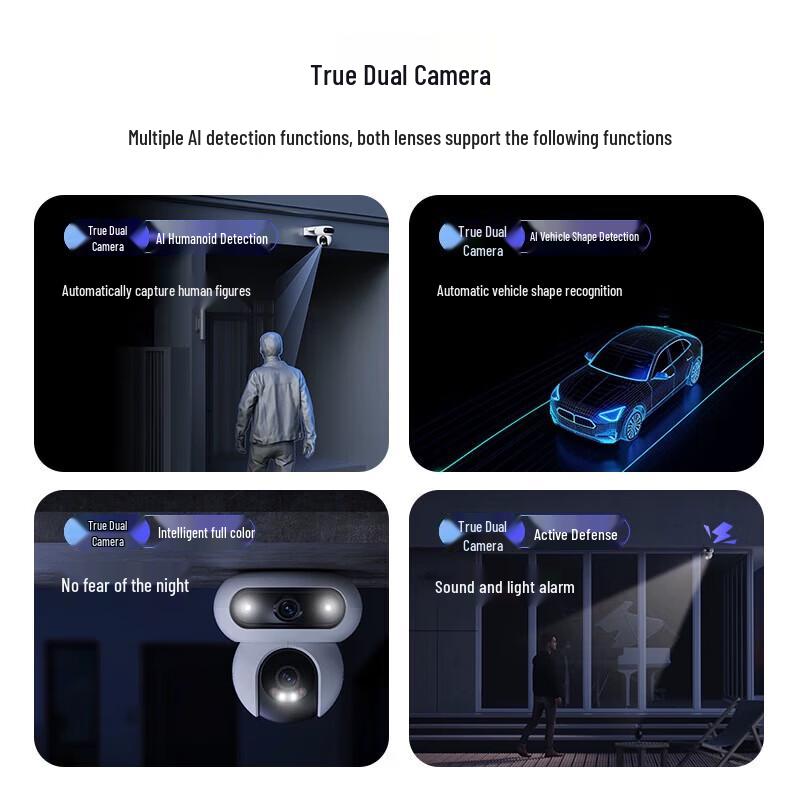 EZVIZ H90 4G Duální objektiv Venkovní AI Bezpečnostní Kamera (CN verze)