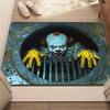 Halloween Door Mat Spooky Pennywise Clown Door Mat Living Room, Bedroom, Kitchen, Entrance Anti-slip Floor Mat Hallway Floor Mat