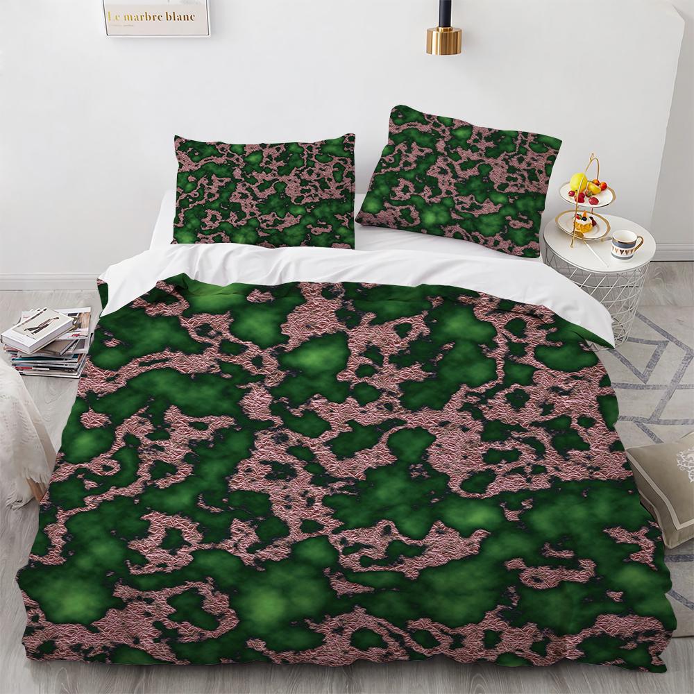Marble King Queen Duvet Cover Cool Black and White Texture Pattern Bedding Set for Teens Adults 2/3pcs Polyester Quilt Cover