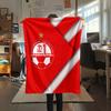 Bnei Brak Workers Voetbalclub Print Flanellen Deken, Hoge kwaliteit Comfortabel voor Alle Seizoenen, Woondecoratie, Warmte en Comfort