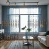 Perdele Transparente Brodate cu Dantelă Franceză Elegantă Cort Paravan Fereastră Broderie Europeană Atmosferă Opacă Balcon High-end Dormitor Paravan Cortină