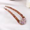 Korean U-Shaped Acetate Hairpin for Buns - Modern Style Clip