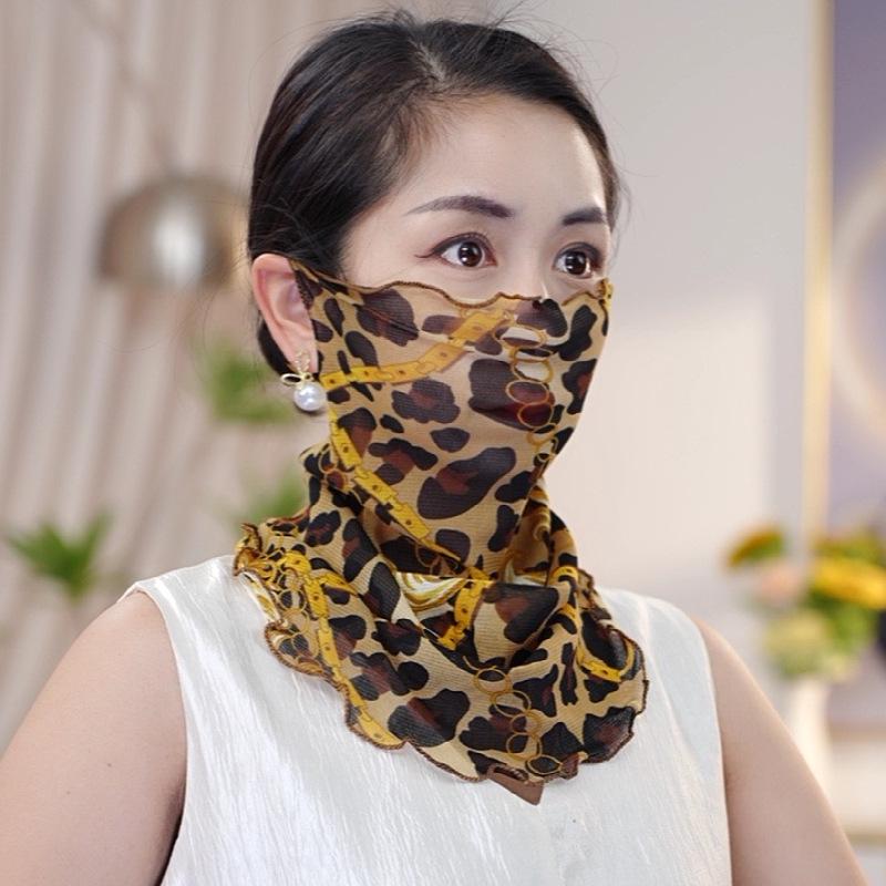 Korean Style Veil Scarf: Full Face & Ear Protection, Trendy Thin Gauze Scarf, Versatile Lolo Set for Women