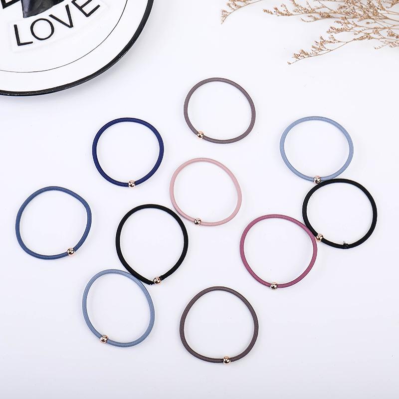 Women's Black Elastic Hair Tie - Korean Style Leather Headband