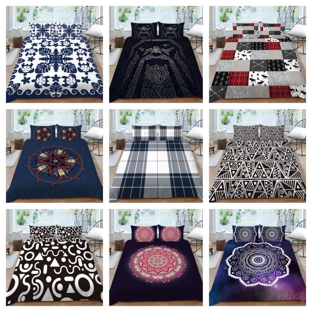 Comforter Duvet Cover Home Bedclothes 3D Stripes Print Bedding Set Pillowcases Microfiber Soft Quilt Covers