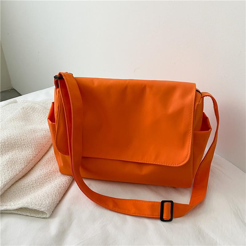 

Large capacity fashion large bag women s bag new winter texture solid color shoulder bag messenger tote bag помаранчевий