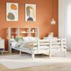 VidaXL Bunk Bed Frame Without Mattress White 140x200 Cm Solid Pine Wood 3322758