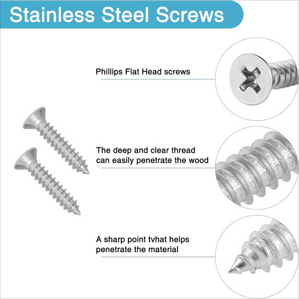 L-Shaped Frame Brackets, 8.2 X 8.2 Cm Right Angle Supports with 40 Screws Included - Durable 201 Stainless Steel for Wood & Metal Projects