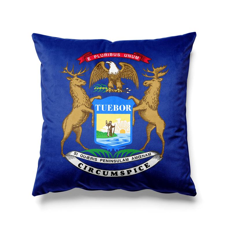 Aertemisi 18'' X 18'' Michigan Square Throw Pillow Cushion Covers Cases Pillowcases For Sofa 45Cm X 45Cm