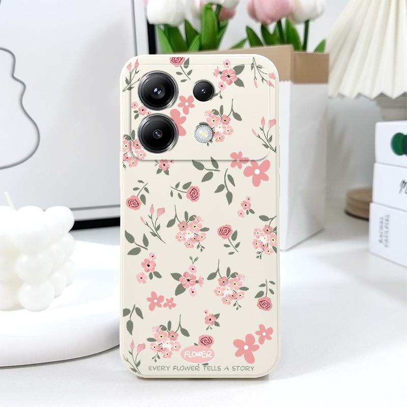 Carcasă de telefon cu parfum floral pentru Xiaomi Poco F8 F7 X7 X6 F6 M6 M5 M5S F5 X5 F4 X4 M4 F3 M3 X3 Pro 4G 5G GT Capac din silicon