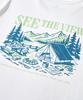 Kallapataleu Back Camping Graphic Short-Sleeved T-Shirt - White