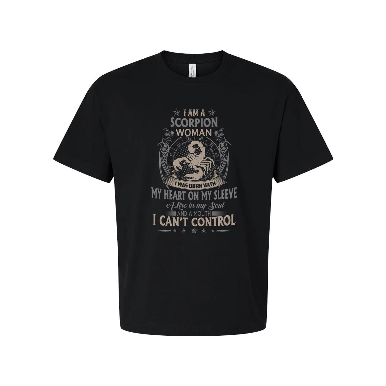 

Scorpio Woman Zodiac Graphic Tee Unisex With Heart On Sleeve Quote And Soul Moti S