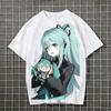 Hatsune miku animation peripheral short-sleeved kawaii two-dimensional student clothes T-shirt Men's Shirts Woman t-shirts