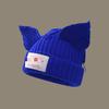 Niche Design Personalized Cat and Pig Ears Knitted Wool Hat Cute Autumn and Winter Warm Ear Protection Bag Head Hat