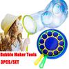3pcs/set Large Bubble Wands Giant Bubble Maker Funny Bubbles Maker with Tray for Outdoor Playtime Party & Games