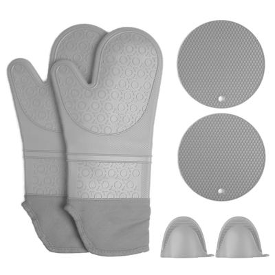 Insulation Gloves Thickened Silicone Barbecue Microwave Oven Anti Scalding Glove for Kitchen Baking Cooking
