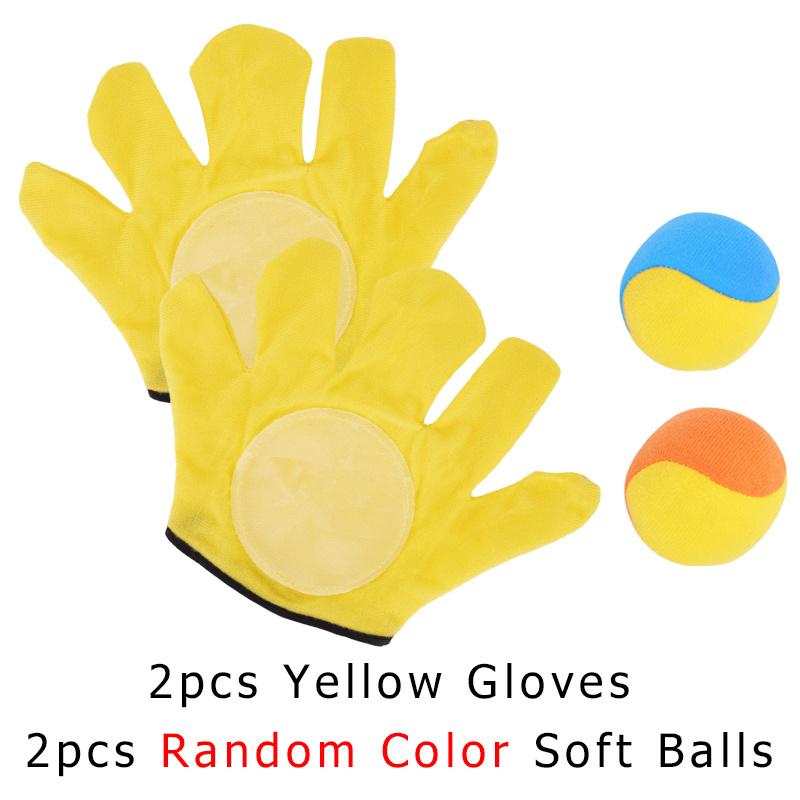1 set Set Guanto Palla Appiccicosa (Palla Morbida Inclusa) - Lanciare Catcher Gioco di Coordinazione Occhio-Mano Cane Inseguitore Giocattolo Interattivo Accessori