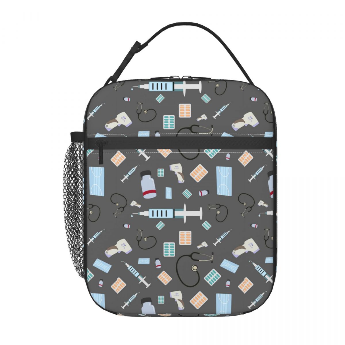 

Medical Equipment Pattern Insulated Lunch Bag for Kids School Cooler Thermal Food Box Tote Leakproof Lunch Boxes Container One Size