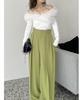 Lily Brown Voluminous Tulle Docking Knit LWNT251072 White Women's