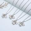 4pcs/set Jewelry Set Best Friends Forever Necklace Sun Moon Cloud Star Necklace  Friendship