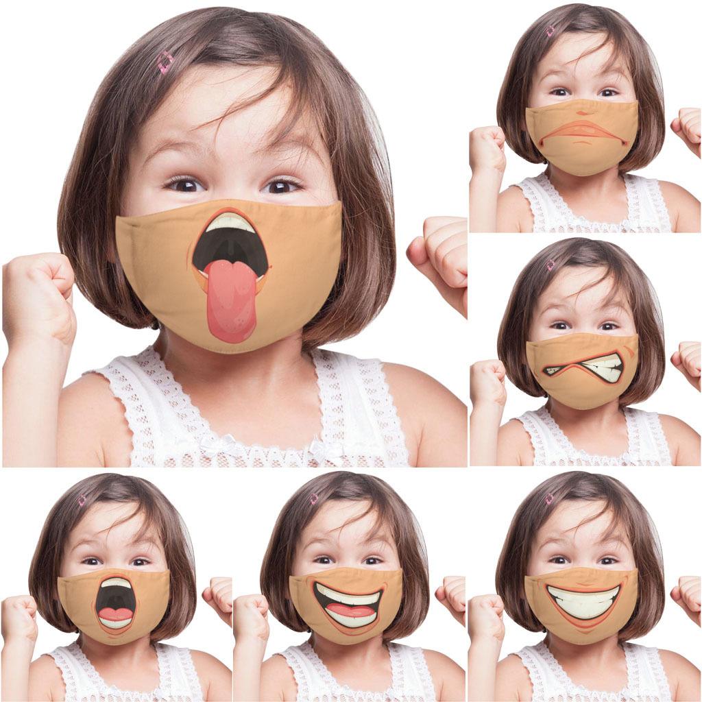 Kindermasker met 3D grappige gezichtsuitdrukking