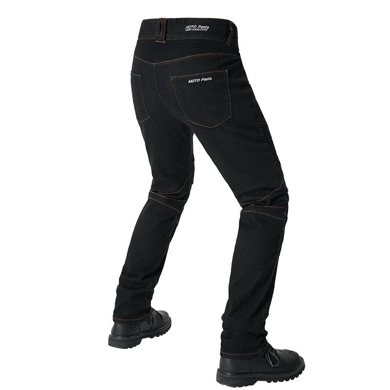 Motorradrennhose mit geradem Bein und Knieschützern