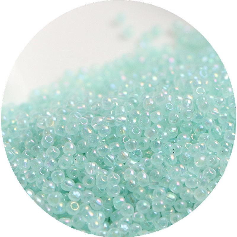 2mm Irisierende Glas-Samenperlen: Cremige Wolke für DIY Schmuck & Armbänder