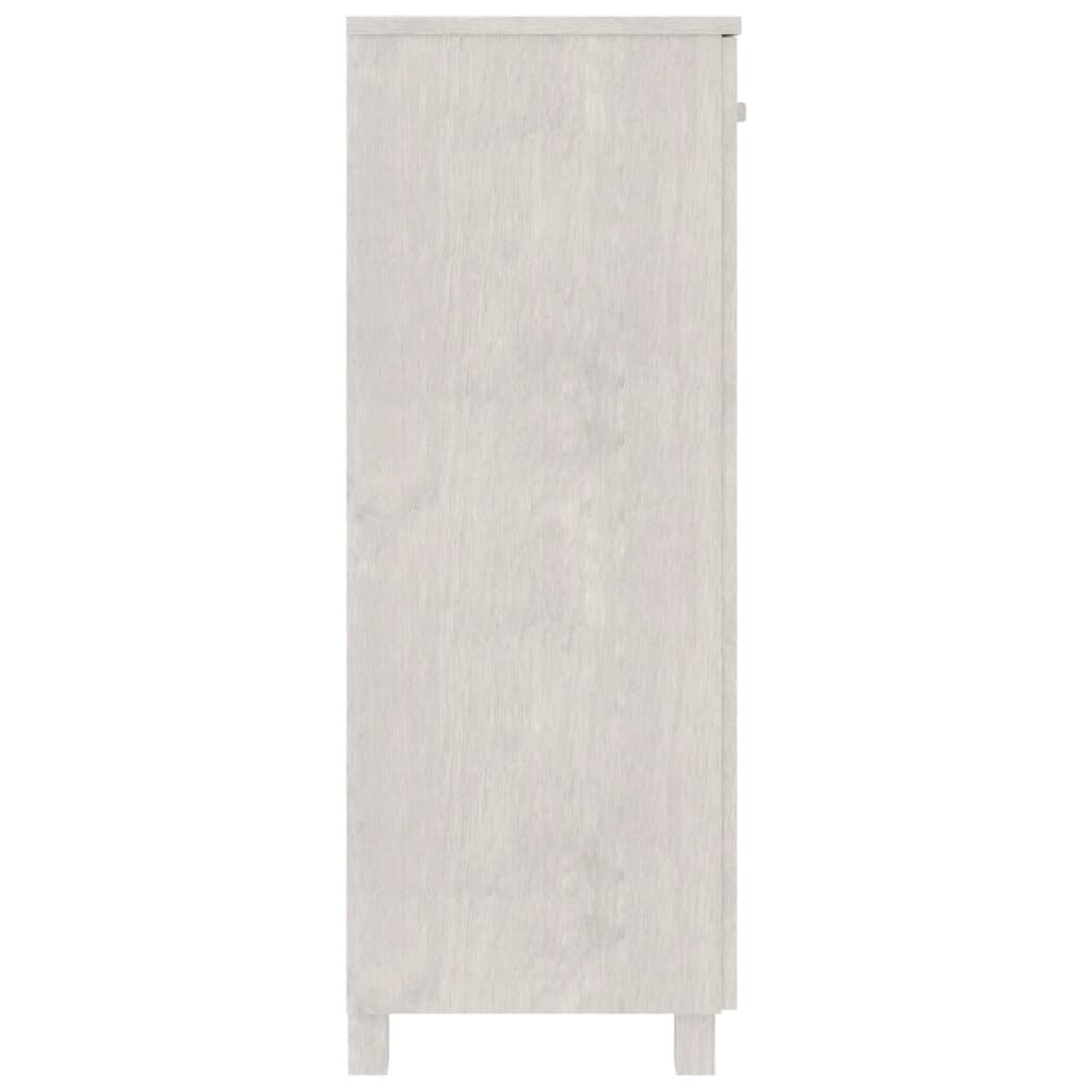 vidaXL Schuhschrank HAMAR Weiß 85x40x108 cm Massivholz Kiefer