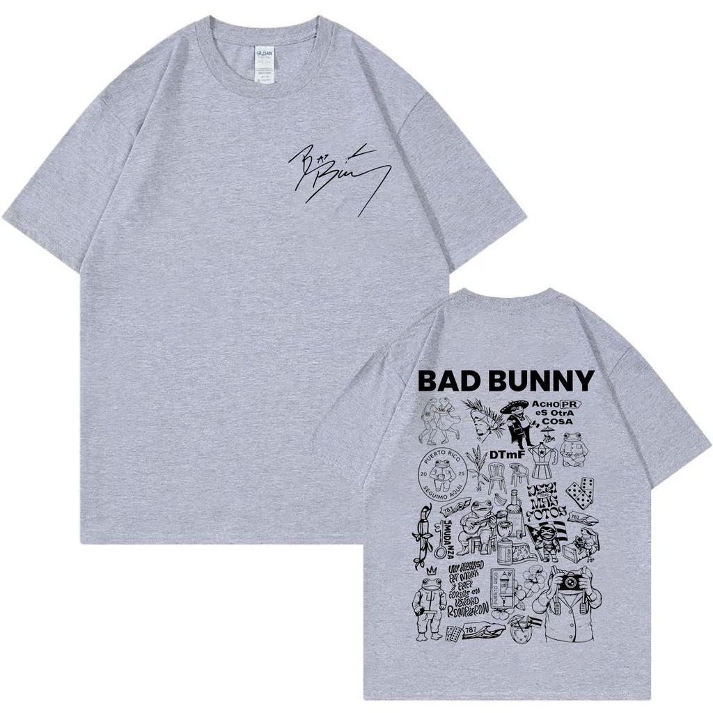 Rapper Bad Bunny Album Print Tshirts Men Women Clothing Harajuku Hip Hop Tshirt Summer Fashion Casual Short Sleeve T Shirts