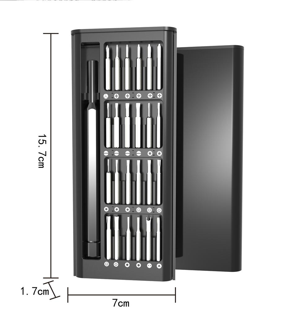 Magnetic Precision Screwdriver Set 25 In 1 With 24 Piece Mini Pocket Screwdriver Set Small Repair Set For Mobile Phone/PC/Camera