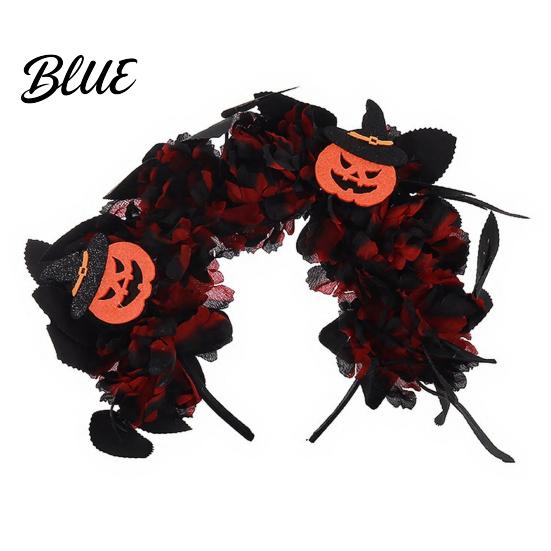 Halloween Party Hairband Floral Headband Handmade 3D Shape Widened Fit Colorful Flower