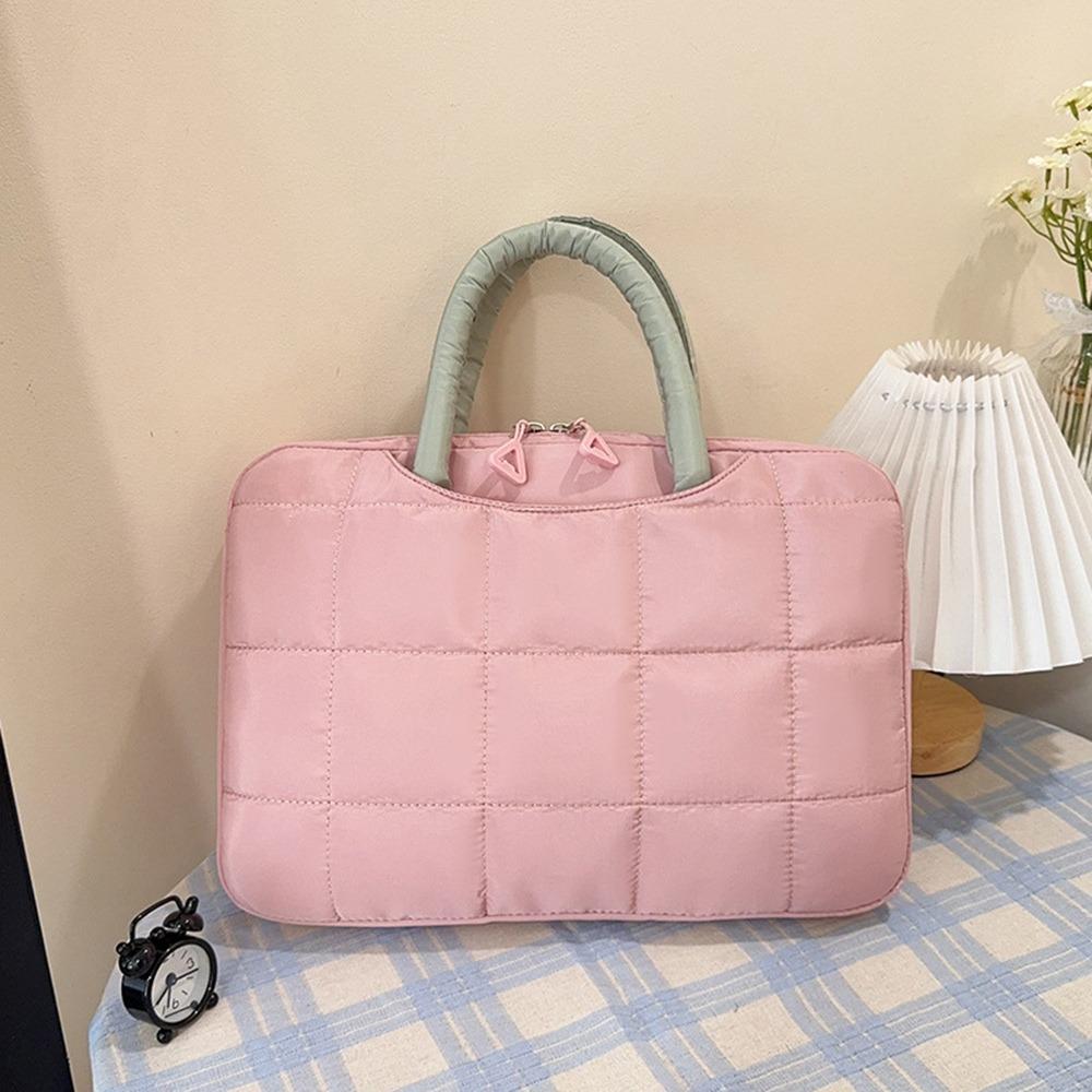 Портативная ударопрочная сумка для ноутбука Водонепроницаемая нейлоновая сумка для ноутбука Мягкий чехол Чехол для ноутбука розовый