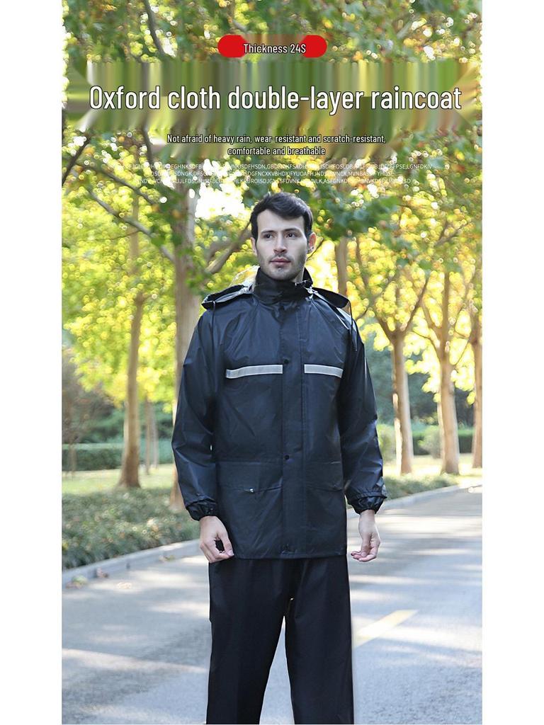 Oxford Reflective Raincoat & Pants Set for Motorcyclists