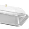 304 Stainless Steel Serving Tray with Dome Lid Food Rectangular Platter for