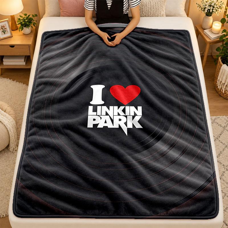 Flannel BlanketLinkin Park Warm Soft Throw Blanket for Indoor Sofa Bed Living Room Use