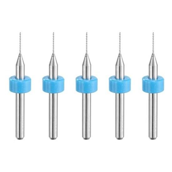 uxcell PCB drill bit 0.5mm tungsten carbide rotary tool jewelry CNC engraving printed circuit board micro 1 8 inch shank set 5