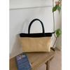 Luxury Design Straw Woven Tote Bags For Women Large Capacity Shoulder Beach Bag Pure Color Summer New Big Shopping Handbag 2024