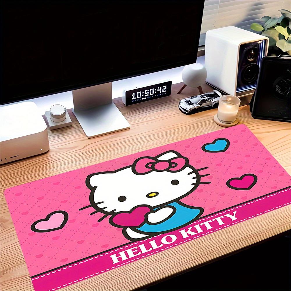 Hello Kitty, Hearts Themed XXL Mouse Pad - Non-slip Rubber Desk Mat for Gaming and Office Use, Multi-Function Keyboard and Mouse Pad, Ideal