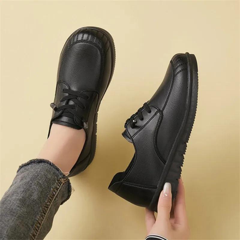 Women Sneakers Women Shoes Loafers Lace Up Comfort  Flats 2024 Trend Spring Casual Mom Shoes Femme Plush  Warm