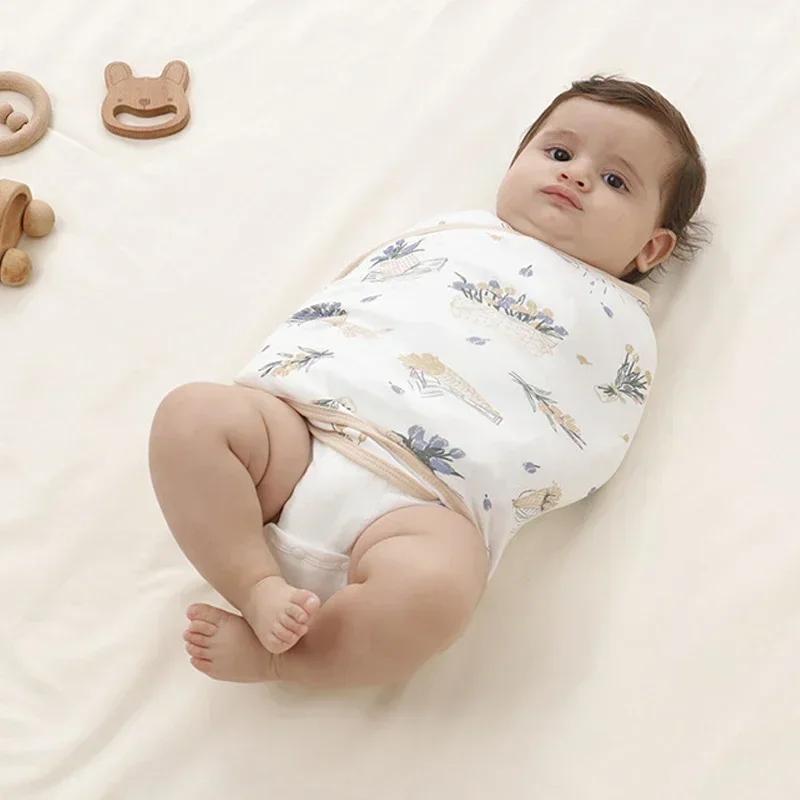 New Baby Swaddle Blanket 0-6 Months Strap Protect Belly Baby Sleeping Blanket Wrap for New Born Thin-style for Summer Hot