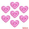 10PCS Wholesale Pink Bow Crown Lips Embroidery Patches For Clothing DIY Thermoadhesive Patches On Clothes Iron On Patch Backpack