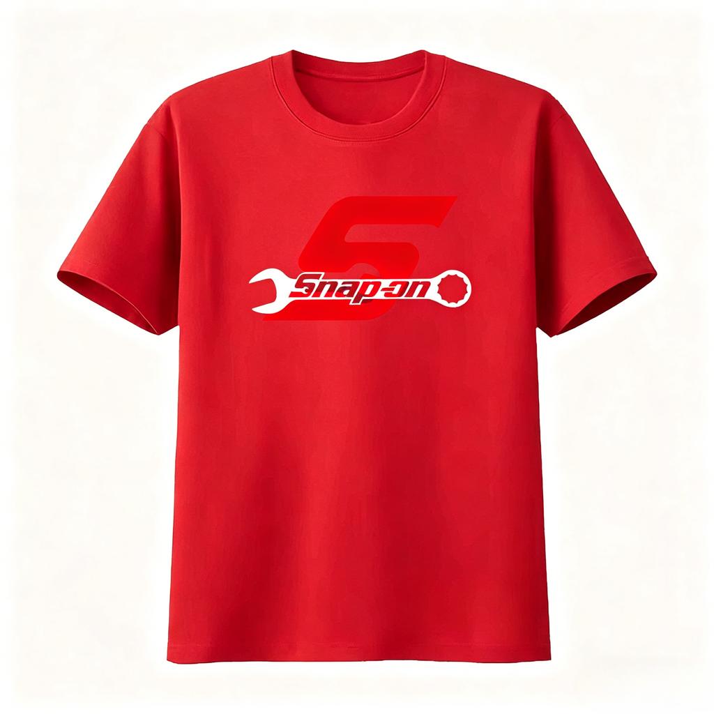 Unisexs Cotton Tshirt Snapon Print Automotive Tools Graphic Short Sleeve Casual Streetwear Black Gray White Tops For Daily Wear