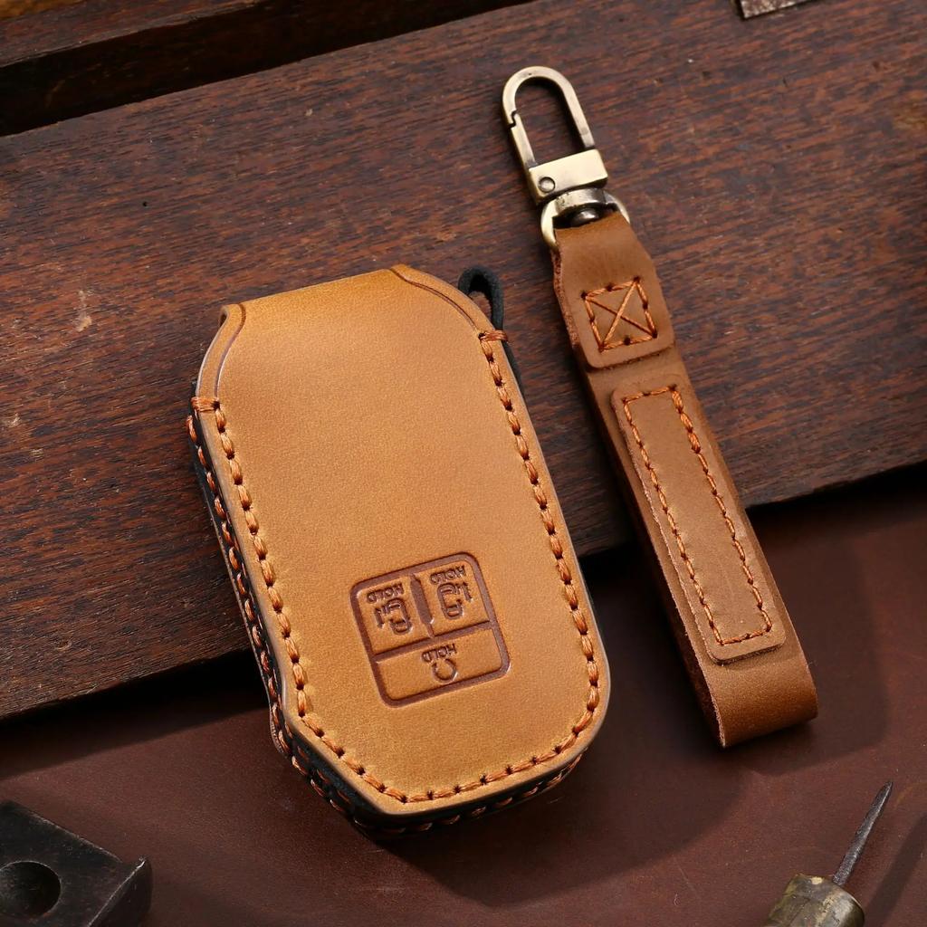 Genuine Leather Auto Key Fob Cover Case Auto Accessories Fit For Kia Sportage Ray Sorento Soul Telluride Cerato K5 K8 K3 Kx3 Kx7 Seltos