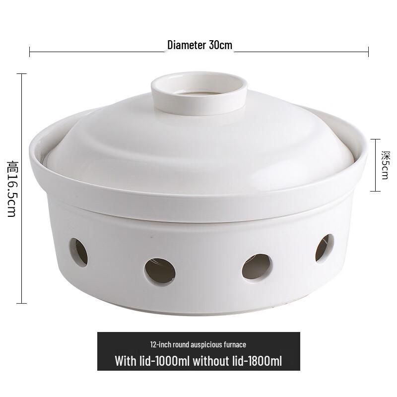 Ceramic Food Warmer Serving Dish